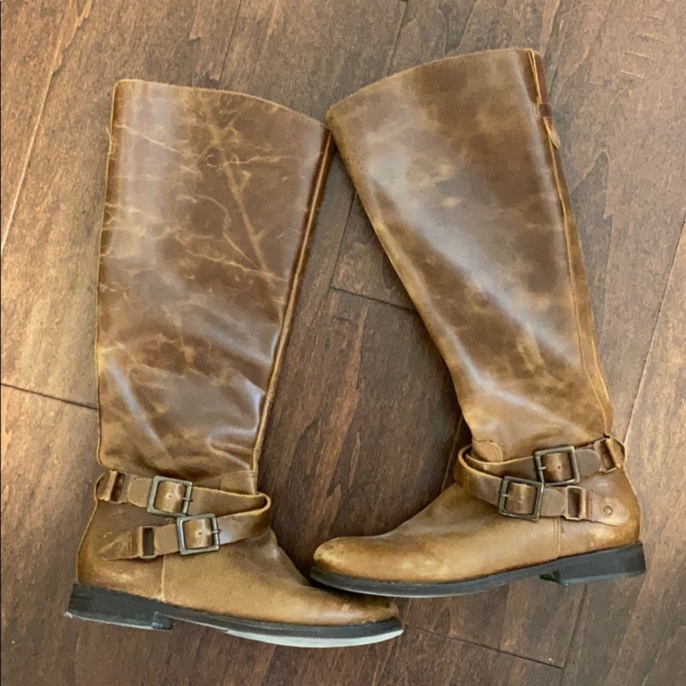 cute high brown boots